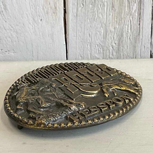 1978 National Finals Rodeo Hesston Belt Buckle 4th Edition Oklahoma City OK - Picture 7 of 7